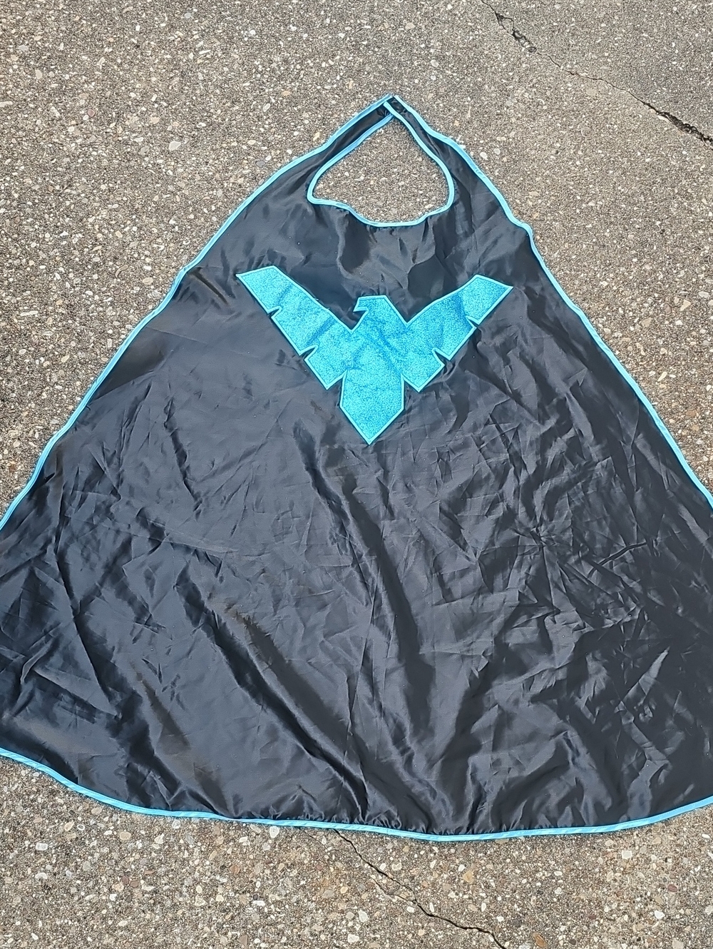 Six Flags DC Comics NIGHTWING Black Cape Costume Accessory Batman Caped Crusader